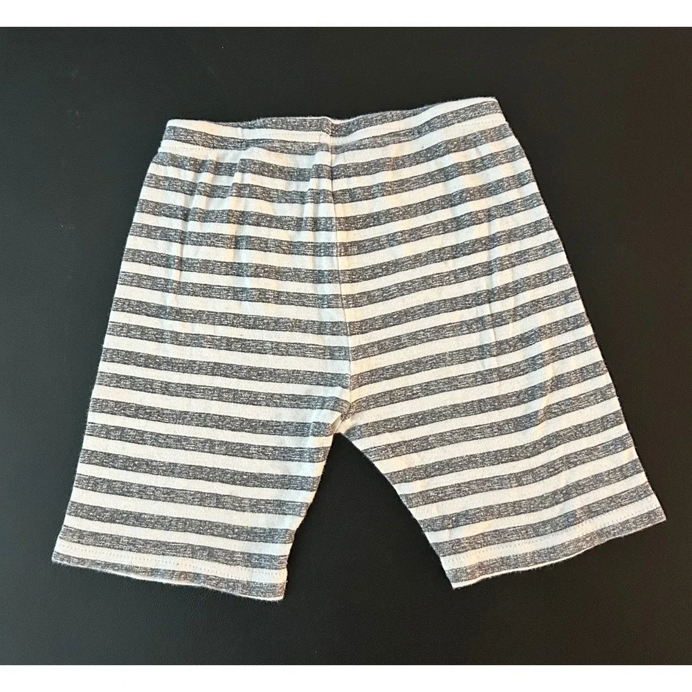 Just One You by Carters Boys Grey White Striped Pajama Shorts 4T 1351